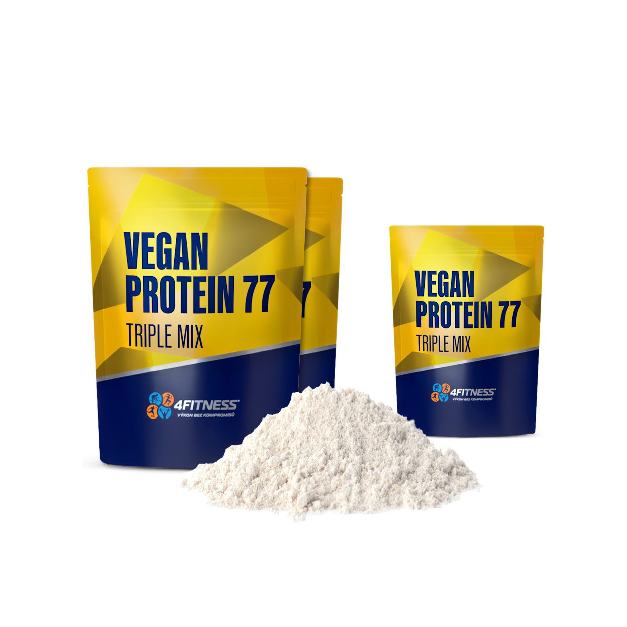 Rostlinný protein 4Fitness 2+1 zdarma, vegan doplňky stravy.