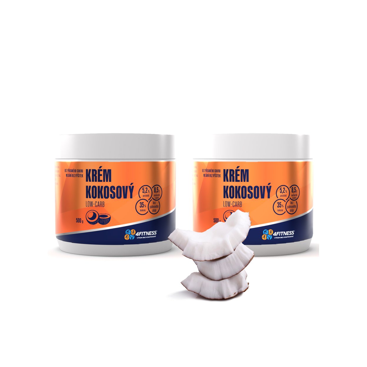 Kokosový krém od 4FITNESS. Dvakrát 500 g.