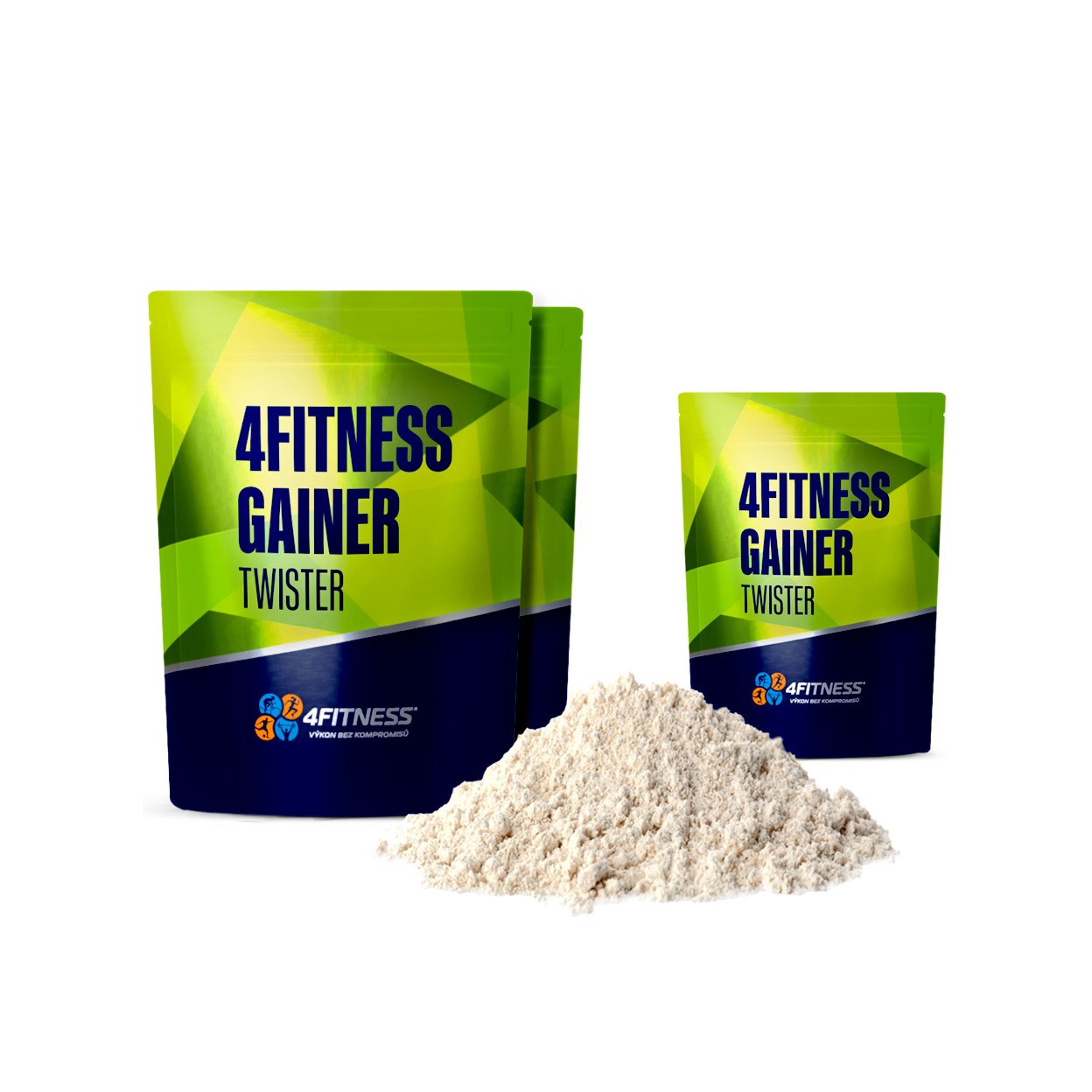 Sacharidový gainer 4Fitness Twister, výhodná sada pro nárůst svalové hmoty.