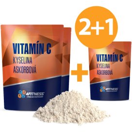 Vitamín C v prášku 4Fitness 2+1 zdarma, doplňky stravy pro zdraví a sport.