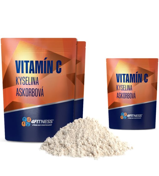 Vitamín C v prášku 4Fitness 2 balení +1 balení zdarma. Celkem 3 kila vitamínu C.