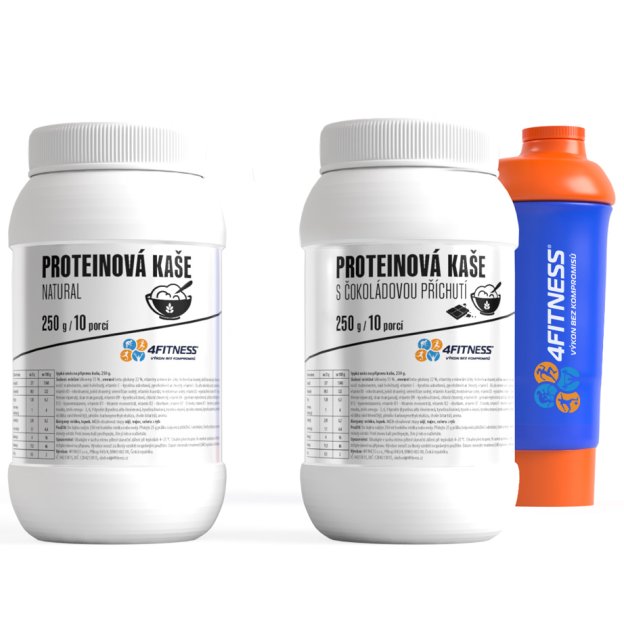 Proteinová kaše pro dietu a shaker zdarma.